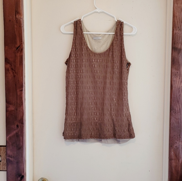 Taupe Top With Removable Rose Pin - Picture 3 of 12